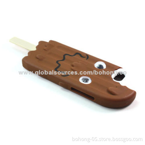 Silicone case for iPhone 5S,ICE cream 3D patter, same design available for Sam Note2 and Note3